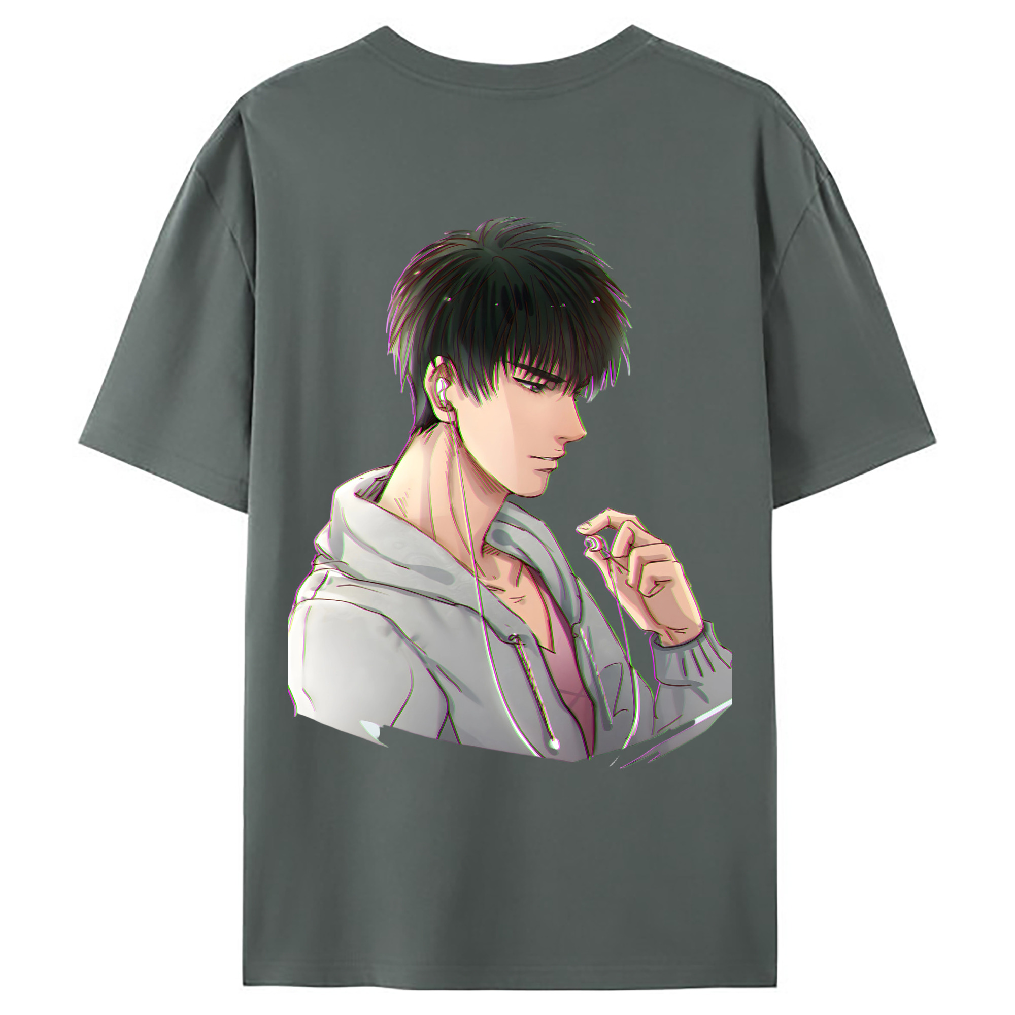 （画像用） SLAM DUNK／スラムダンク 綿100％ メンズ半袖Tシャツ（バックプリント） 通気性